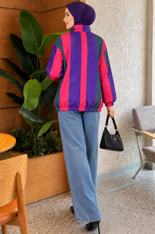 Chaqueta Con Bolsillos Y Estampado, Varias 2
