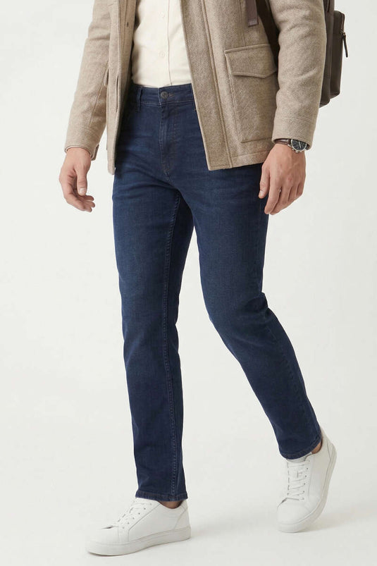 Cepli Likralı Regular Fit Erkek Pantolon Lacivert