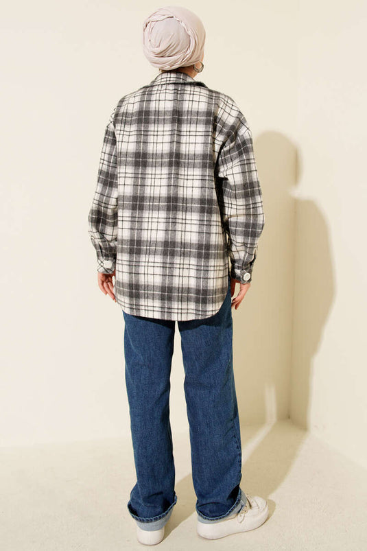 Holzfällerjacke mit Taschen, Rauchgrau