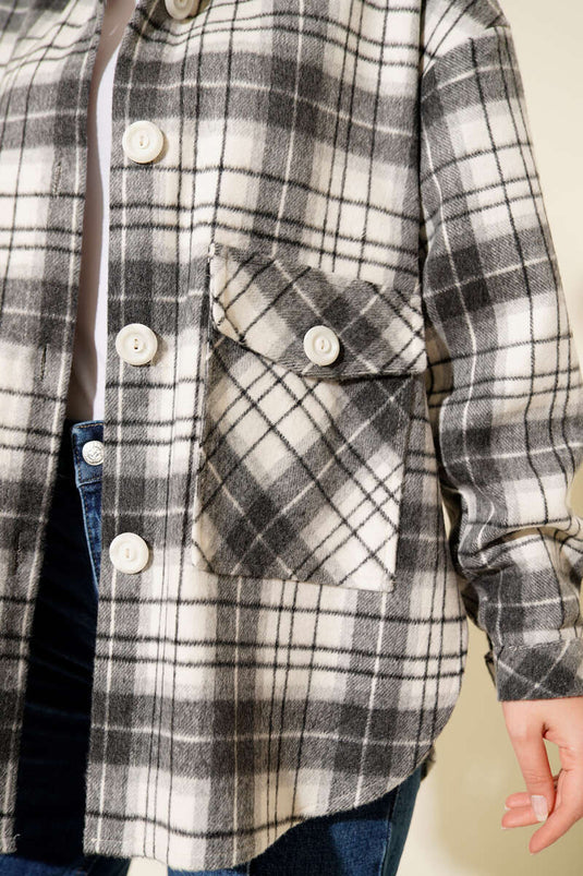 Holzfällerjacke mit Taschen, Rauchgrau