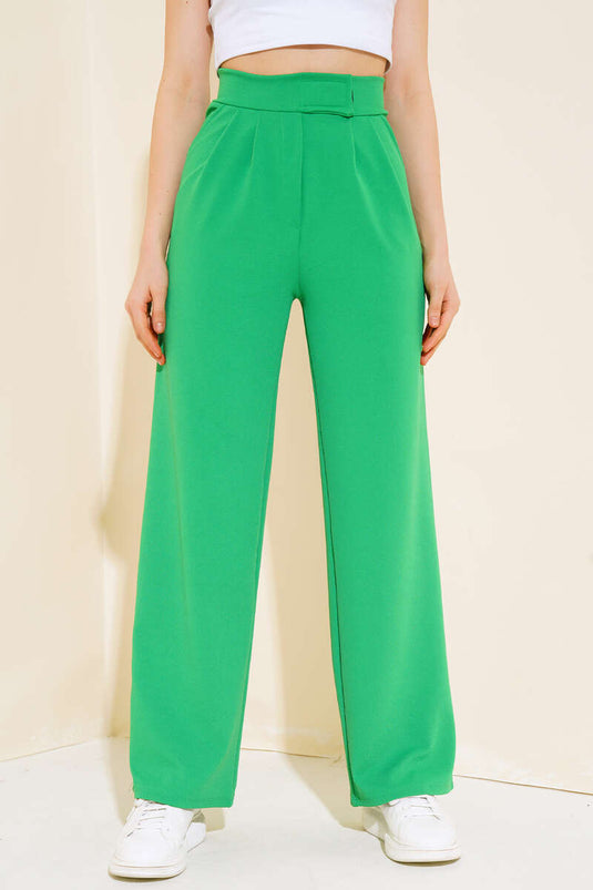 Benetton Casual Pleated Trousers with Pockets