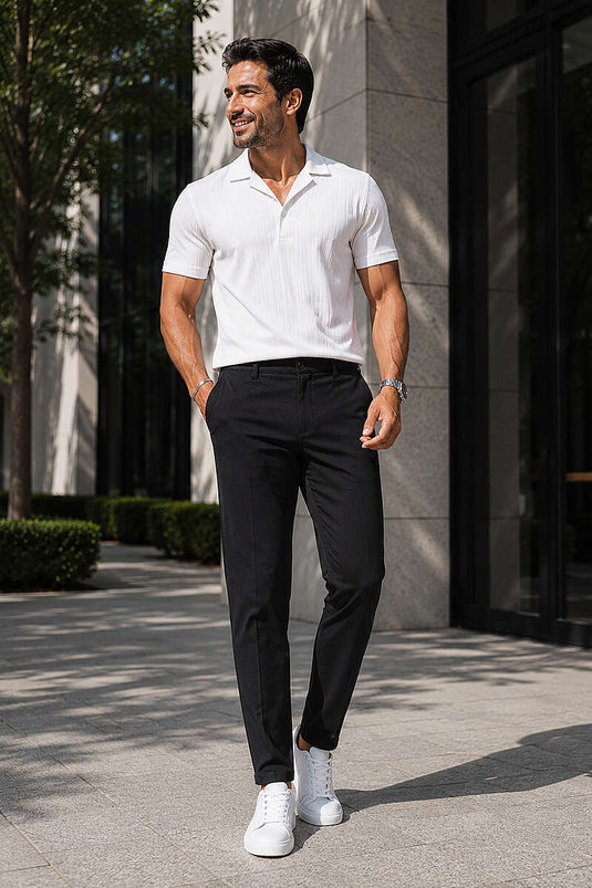 Cepli Regular Fit Tensel Pantolon Siyah