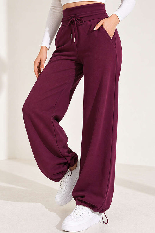 Cepli Şardonlu Pantolon Mürdüm
