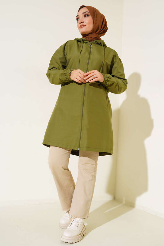 Pocket Raincoat Khaki