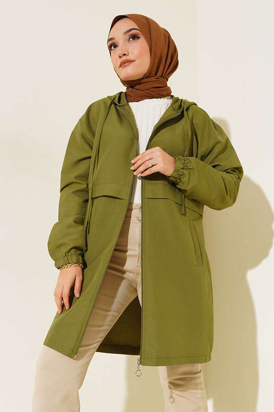 Pocket Raincoat Khaki