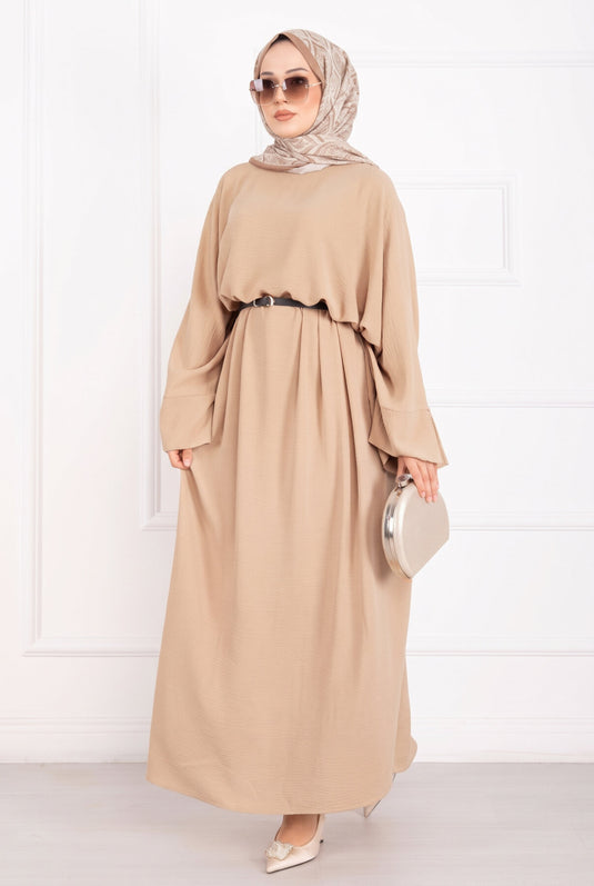 Ceyda Tesettür Abaya Bej