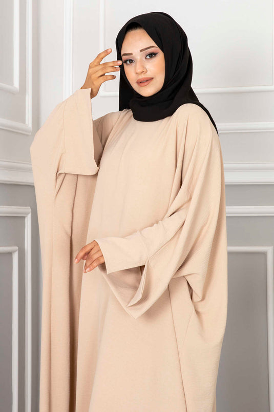 Ceyda Tesettür Abaya Krem