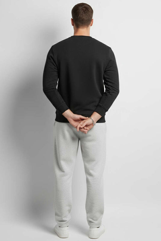 Change Nakışlı Erkek Sweatshirt Siyah