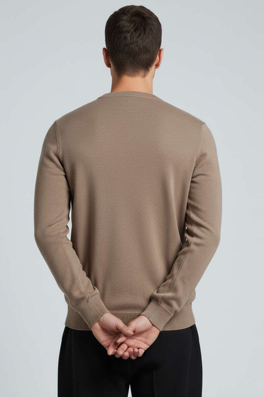 Change Nakışlı Erkek Sweatshirt Vizon