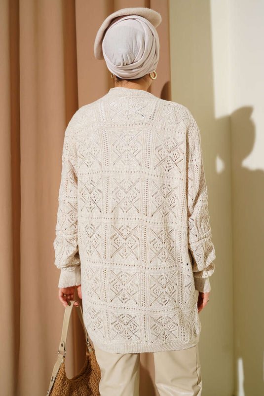 Gilet En Maille Brodé À Fleurs Et Pierres