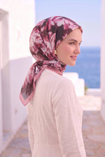Série De Foulards Fleuri Rose