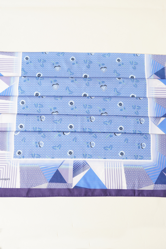 Ensemble de 3 châles en soie Medina à motif floral géométrique, assortis 2