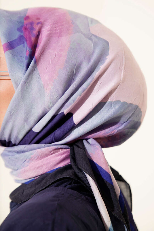 وشاح بامبو مخطط مزين بالزهور من بارليمنت