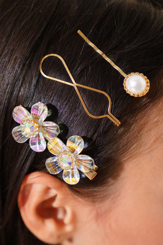 Boucle de ceinture à fleurs dorée