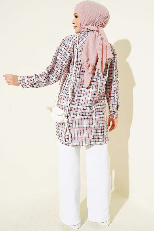 Chemise Oversize À Double Poche Violette