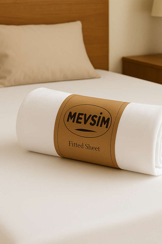 Drap-housse double en jersey blanc