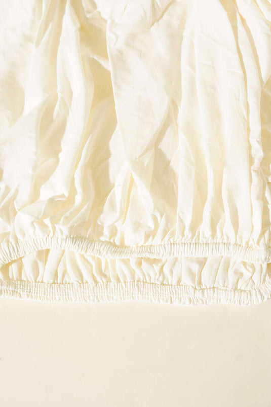 Drap-housse double en jersey, écru