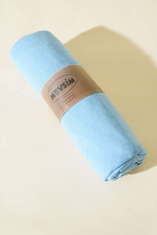 Drap-housse double en jersey, bleu