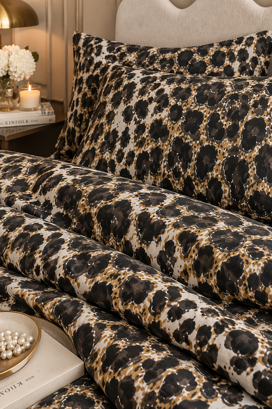 Leopard Double Bed Linen Set