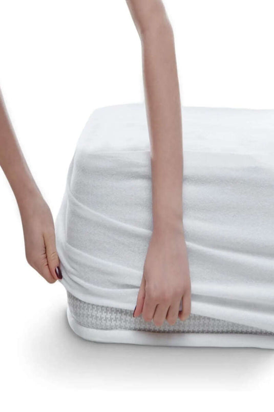 Protège-matelas imperméable double blanc