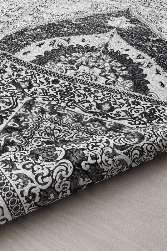 Beidseitig gemusterter Kilim Kaffee