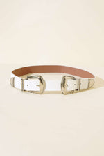 Ceinture à double boucle blanche
