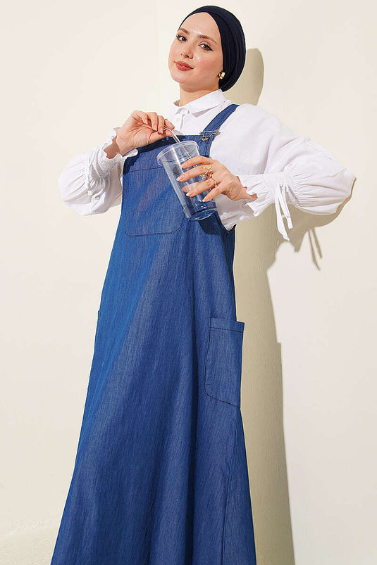 Double Side Pocket Denim Slopet Blue