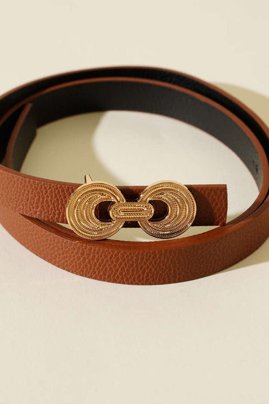 Brown Reversible Buckle Belt