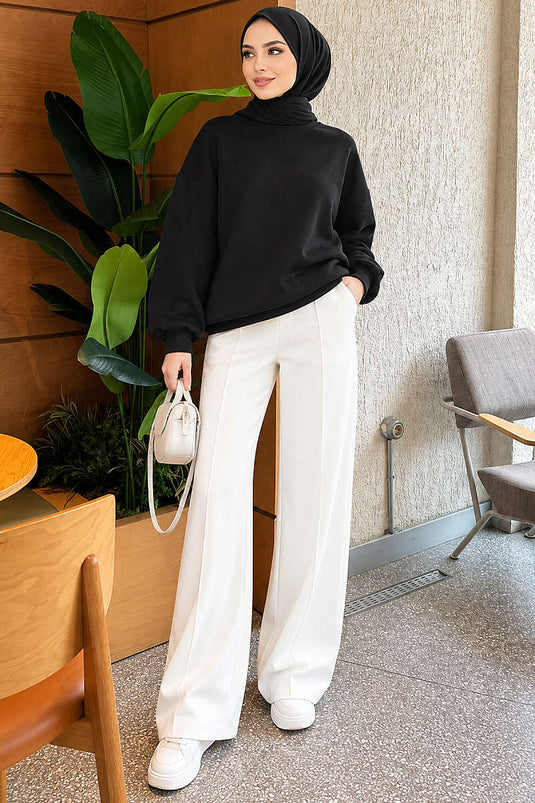 Pantaloni Bianchi Con Dettagli In Stile Spagnolo