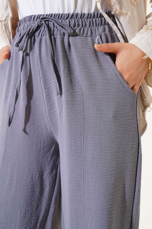 Chimali Belted Trousers, Welding Grey