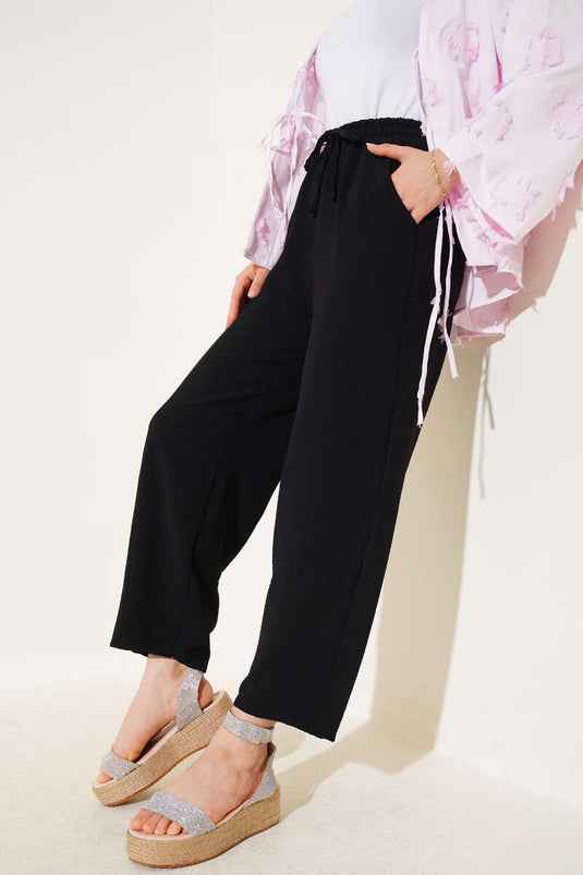 Chimali Belted Trousers Black