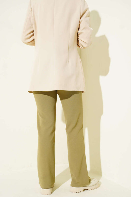 Abnehmbare Rohrbein-Hose in Pistaziengrün