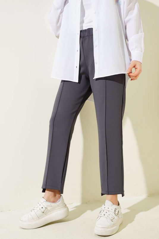 Pantalon de plongée à jambe étroite fumé