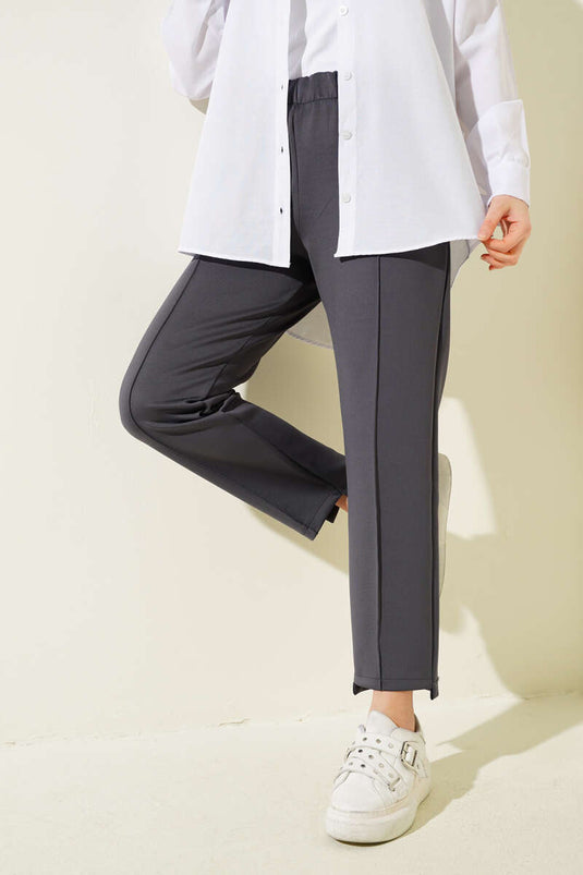 Pantalon de plongée à jambe étroite fumé