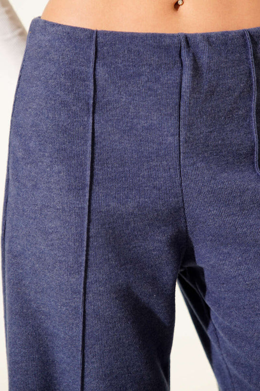 Chimali Wide Leg Cashmere Trousers Indigo