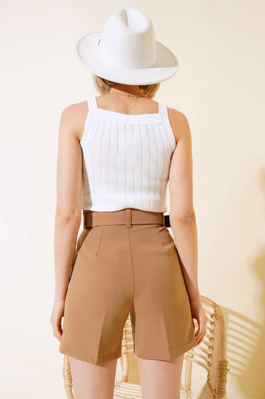 Çımalı Short Ceinturé Biscuit