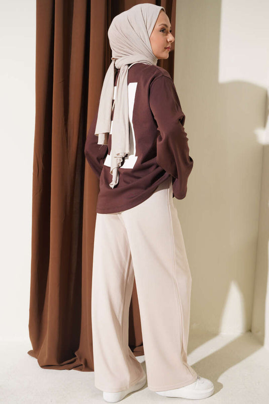 Pantalon Culotte Beige