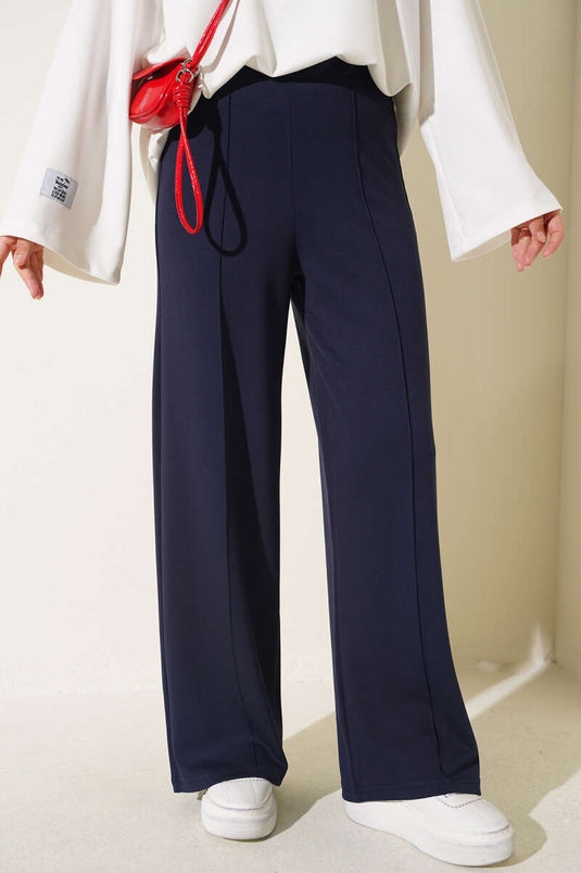 Pantalon À Cordons Bleu Marine