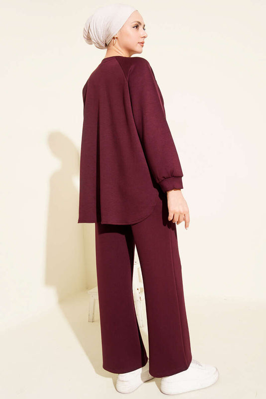 Removable Oval Loyşa Two-Piece Set Plum