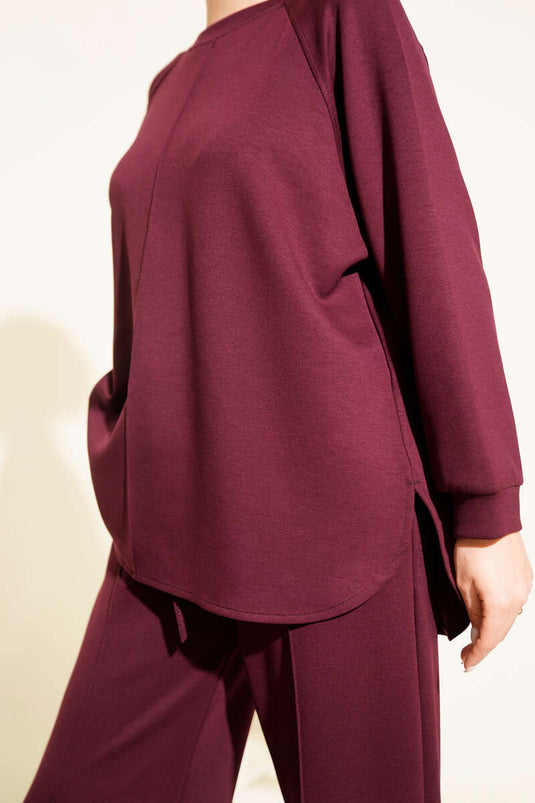 Removable Oval Loyşa Two-Piece Set Plum