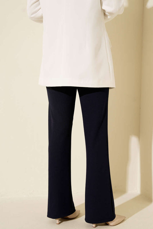 Chimali Palazzo Trousers Navy Blue
