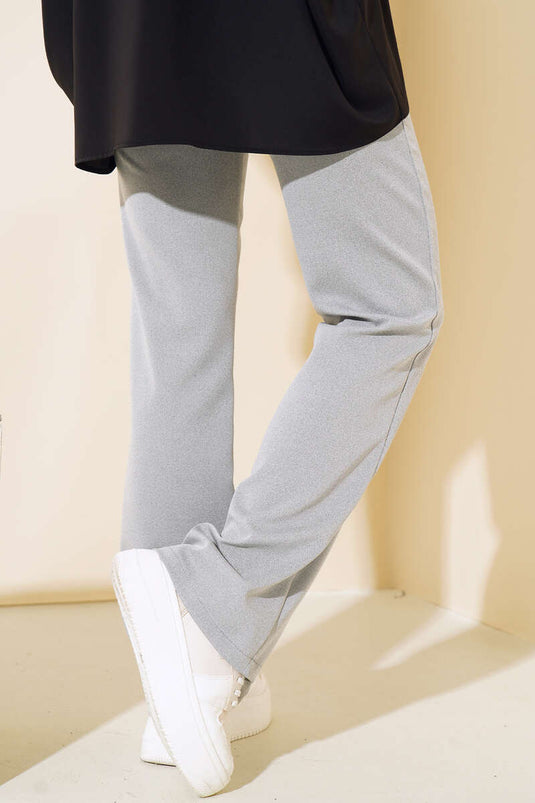 Pantalon Rayé Gris