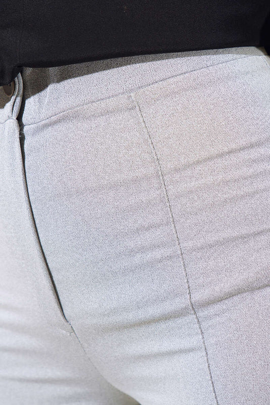 Pantalon Rayé Gris