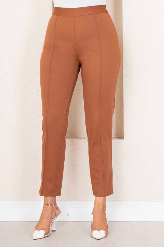 Cuffed Modest Pants Brown