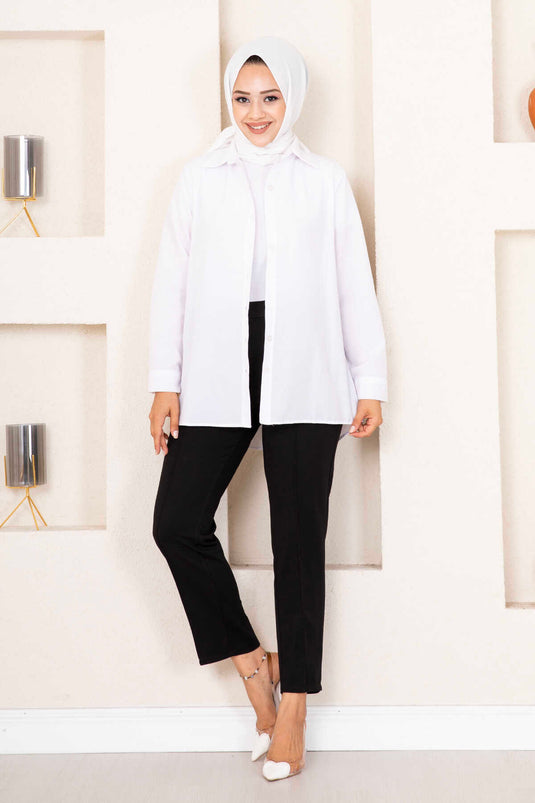 Black Çımalı Modest Pants