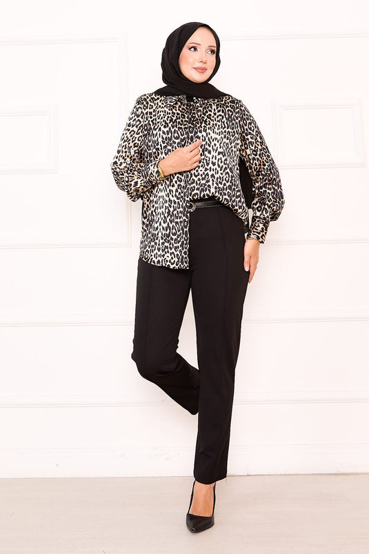 çımalı بنطلون حجاب أسود