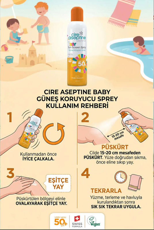 Spray solaire corps bébé Cire Aseptine SPF50+ 200 ml