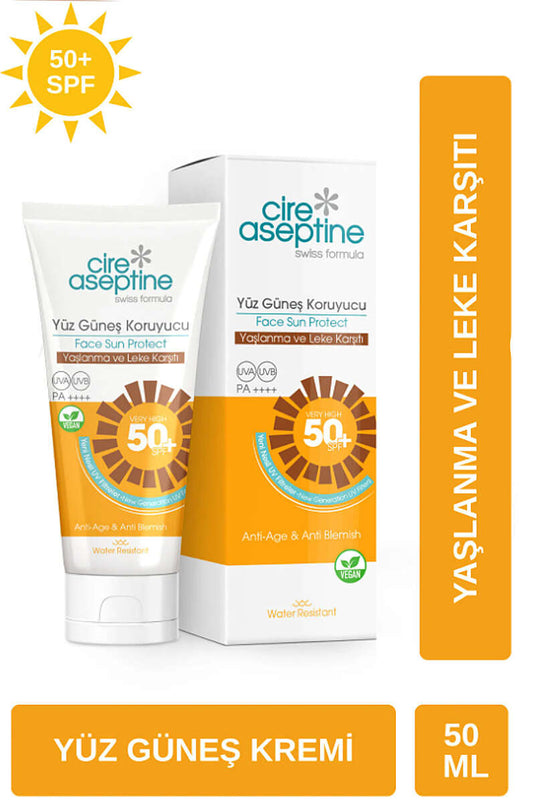 Cire Aseptine Crème Solaire Visage SPF50 Anti-taches 50 ml
