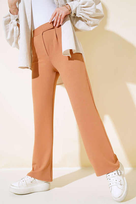 Pantalon Velcro Simple Pli Camel