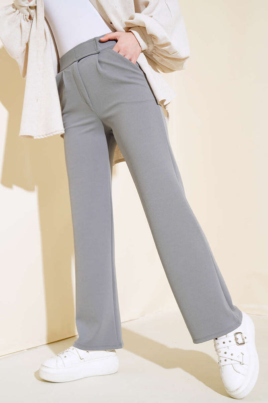 Velcro Single Pleat Pants Gray